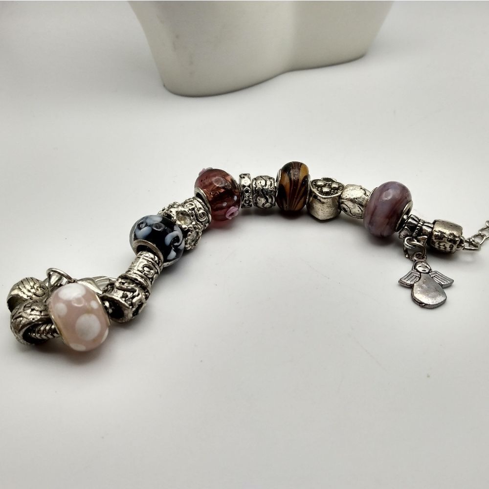 Guardian angel Murano charm bracelet‎ B0715